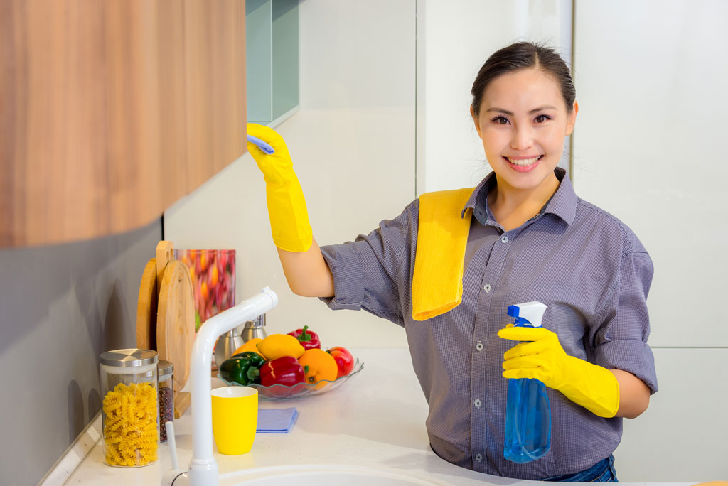 young beautiful asian woman housekeeping in the kitchen t20 YQeJKR 1