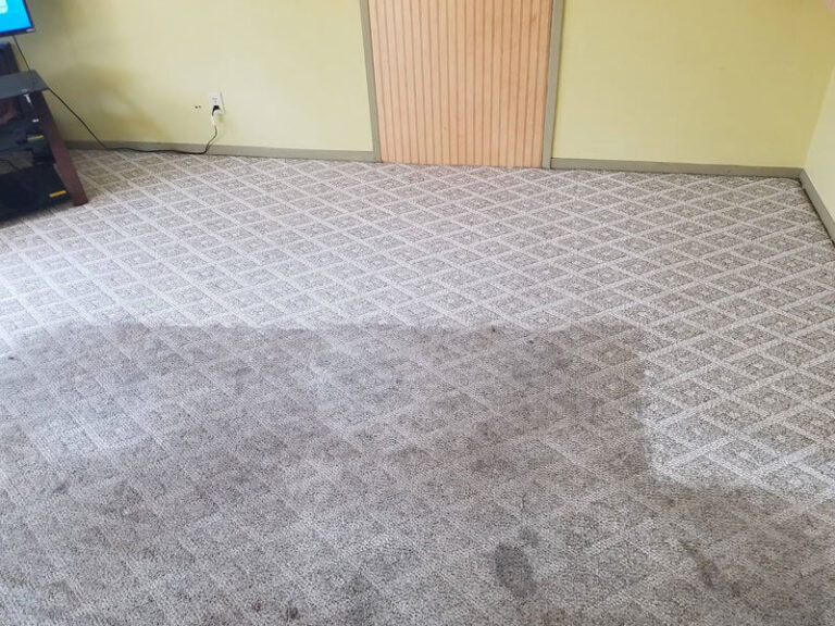 gray carpet before after